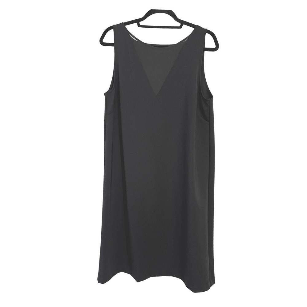 Lauren Ralph Lauren V Neck Sleeveless Shift Little Black‎ Dress Party Event L